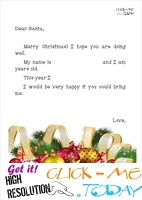 Free printable Cristmas ready letter to Santa 1